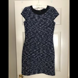 St. John Knit Sequin & Sheen Tweed Knit Dress